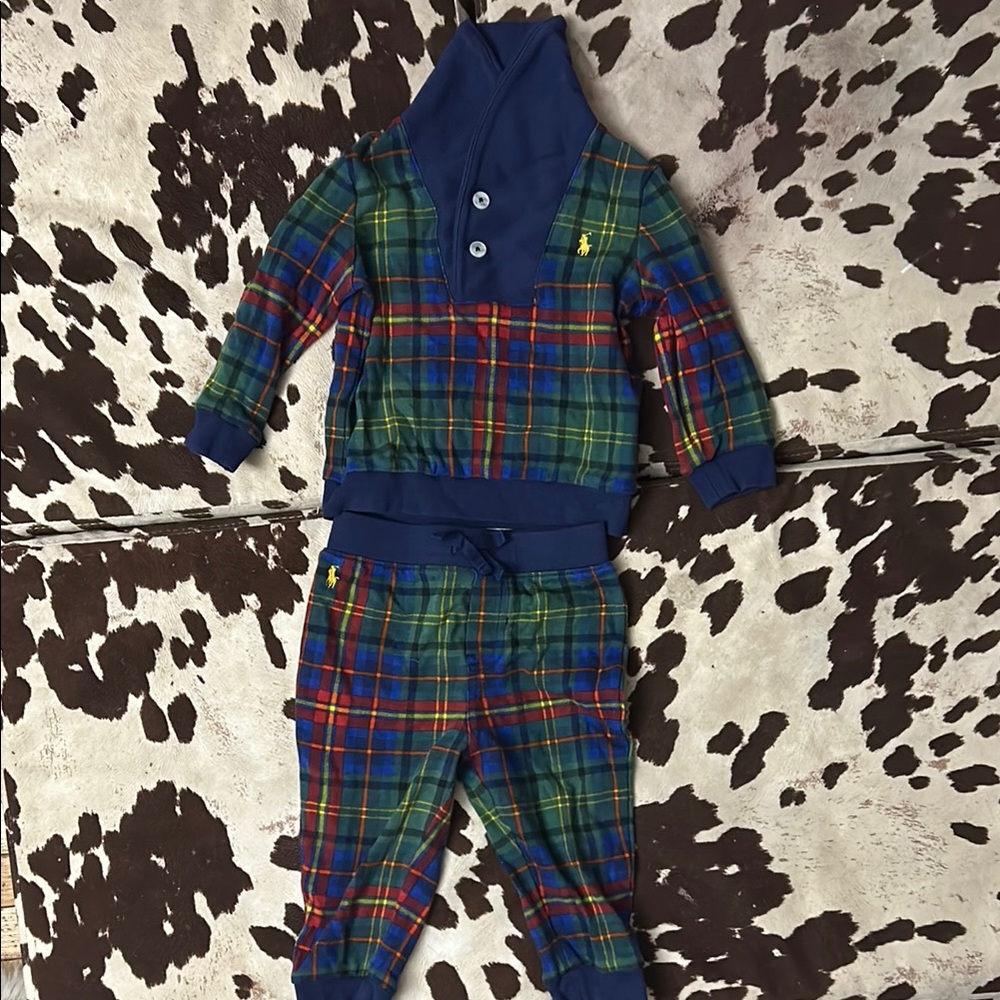 Ralph Lauren baby plaid outfit